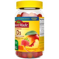 slide 5 of 29, Nature Made Extra Strength Vitamin D3 5000 IU (125 mcg) per serving, Dietary Supplement for Bone, Teeth, Muscle and Immune Health Support, 150 Gummies, 75 Day Supply, 150 ct