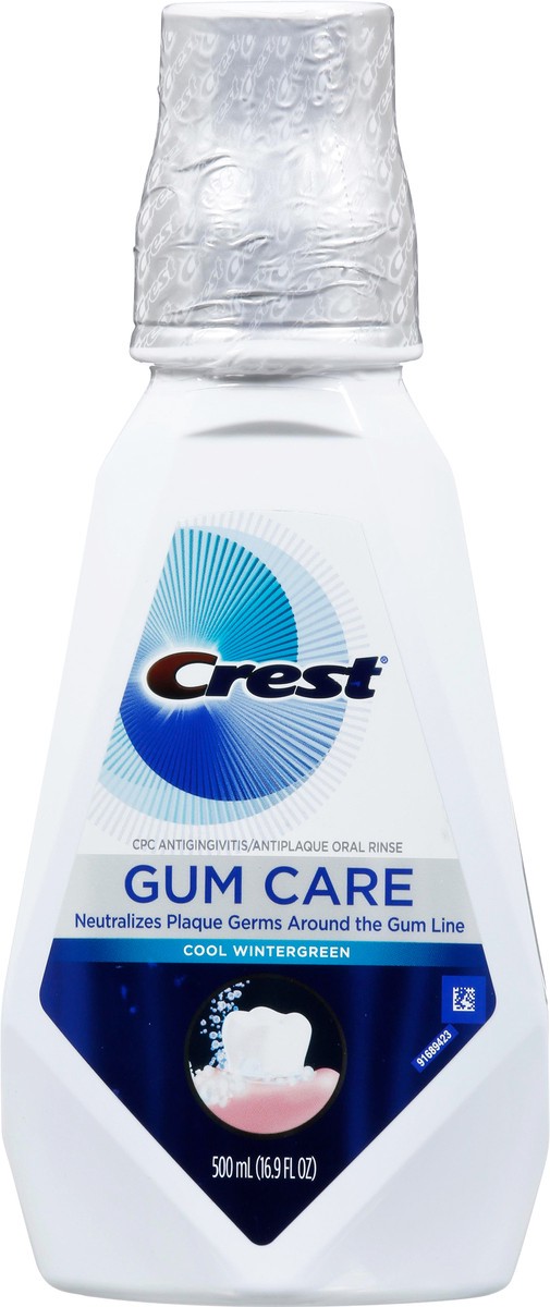 slide 12 of 12, Crest Gum Care Mouthwash, Cool Wintergreen, 16.9 oz