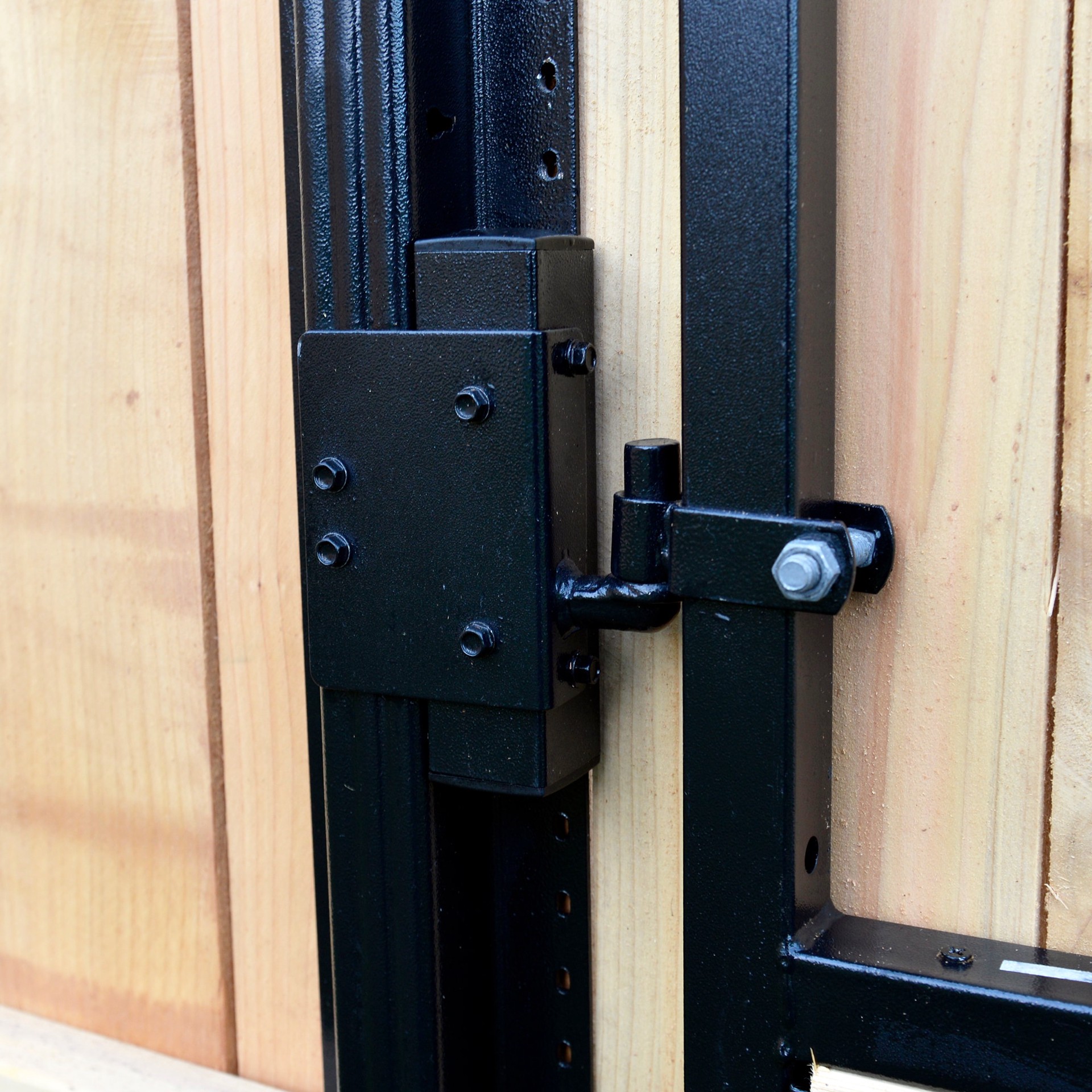 slide 6 of 6, Adjust-A-Gate 3 Rail 60"H/36"-60" W Kit-Contractor Series 1-1/4-in Black Gate kit, 1 ct