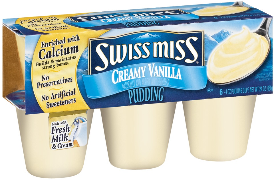 slide 1 of 1, Swiss Miss Creamy Vanilla Puddings, 6 ct; 4 oz