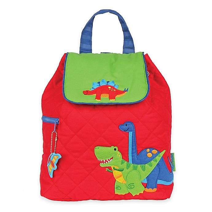 slide 1 of 1, Stephen Joseph Dinosaur Quilted Backpack - Red, 1 ct