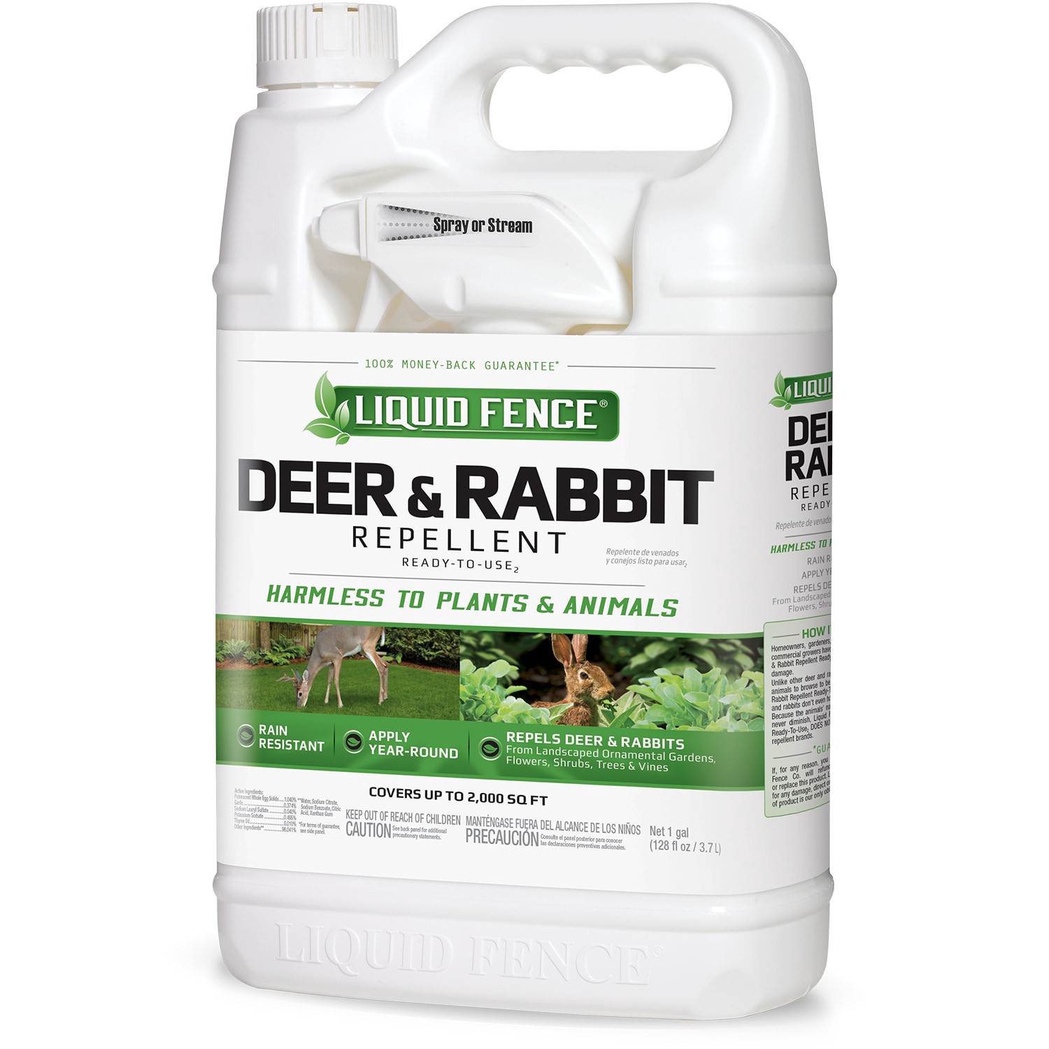 slide 1 of 5, Liquid Fence Deer Rabbit 1 Gallon Ready-to-Use Repellent, 1 ct