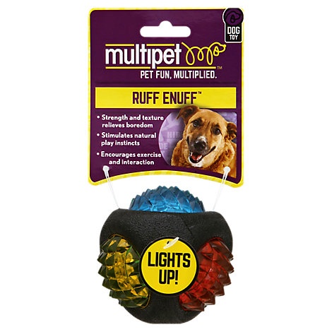 slide 1 of 1, Multipet Dog Toy Doglucent Tpr Dental Diamond Ball - Each, 1 ct