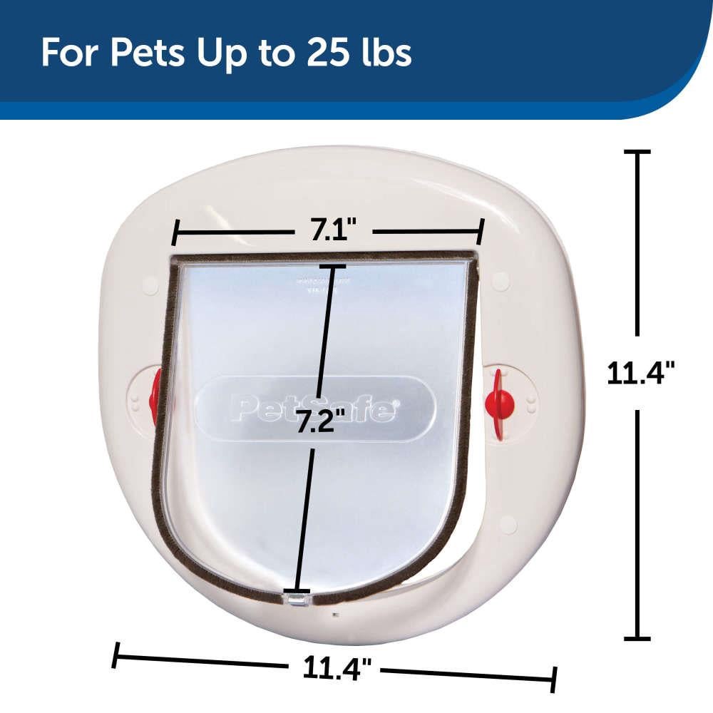 slide 6 of 6, PetSafe White Plastic Large Cat Door for Entry door, 1 ct