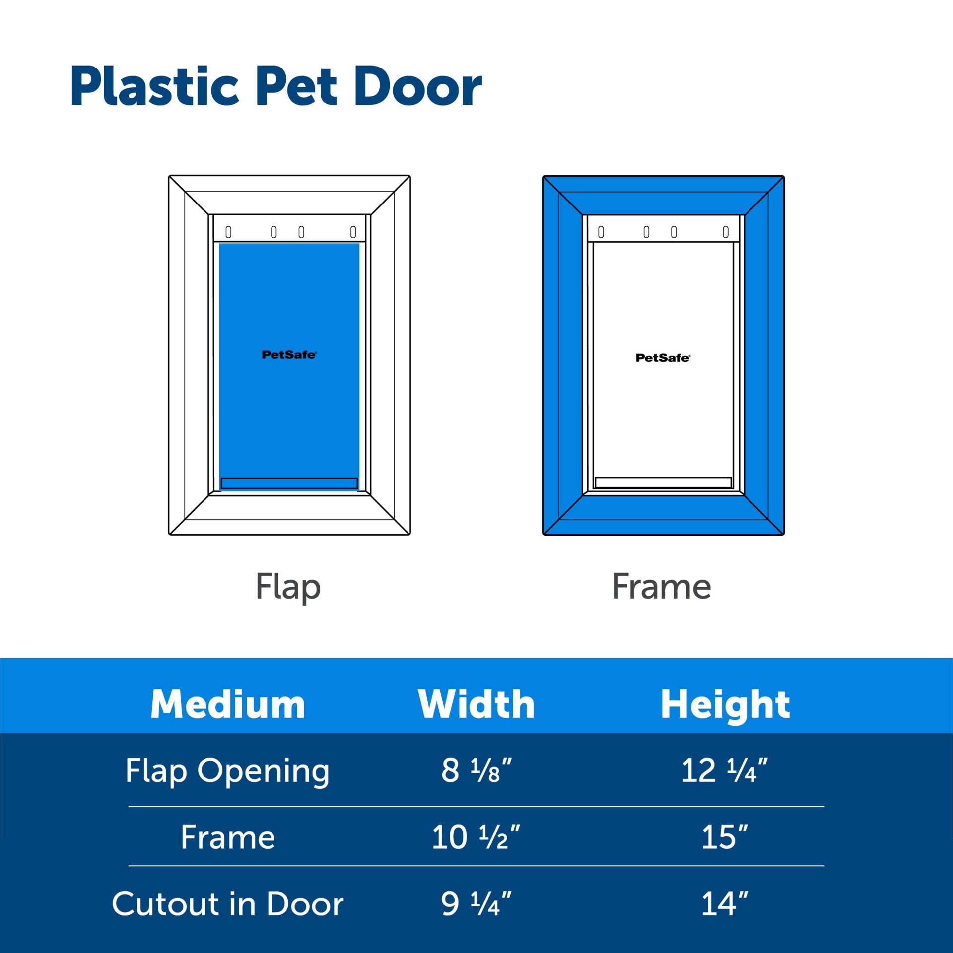 slide 5 of 6, PetSafe White Plastic Medium Dog/Cat Door for Entry door, 1 ct