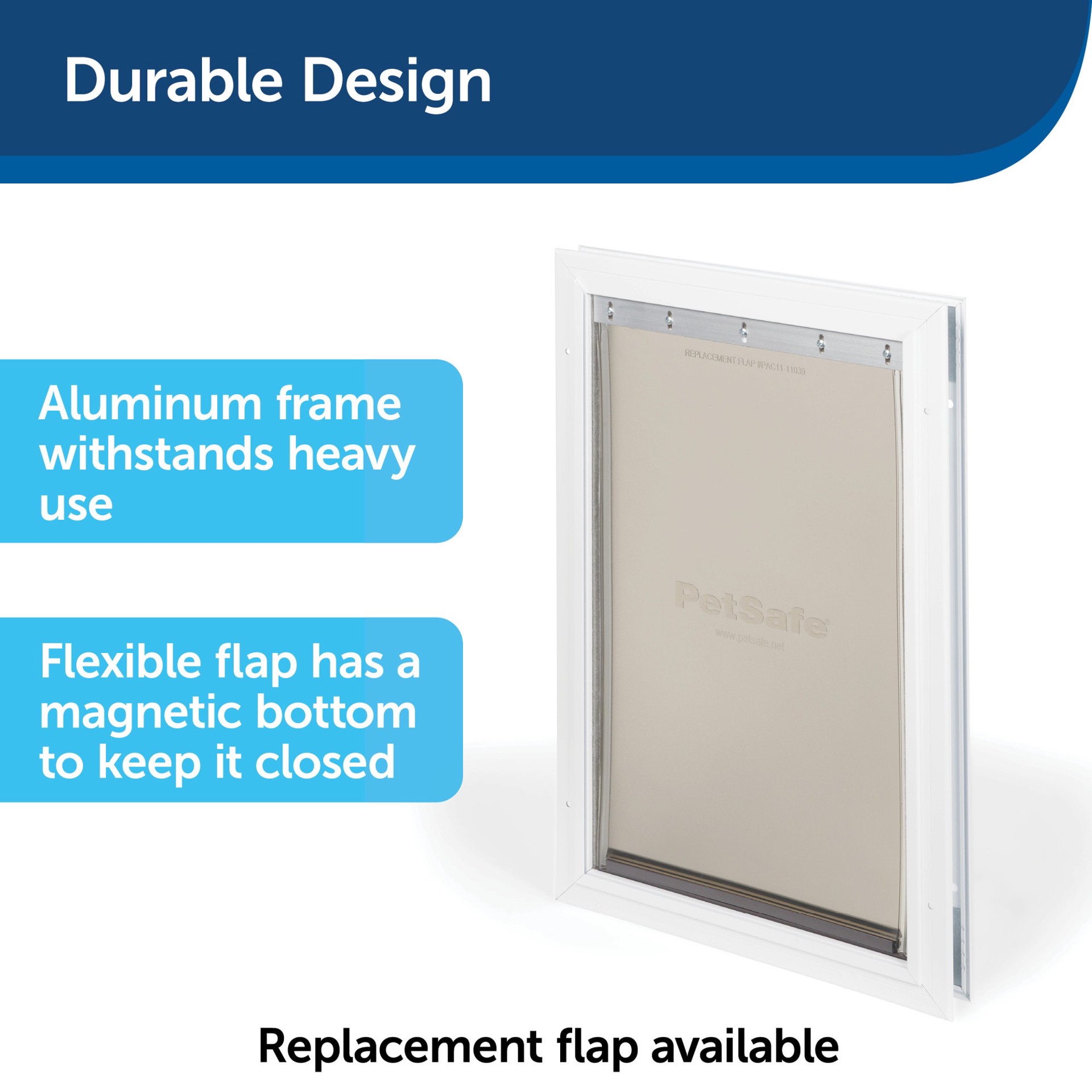 slide 3 of 6, PetSafe White Aluminum Extra large Dog/Cat Door for Entry door, 1 ct