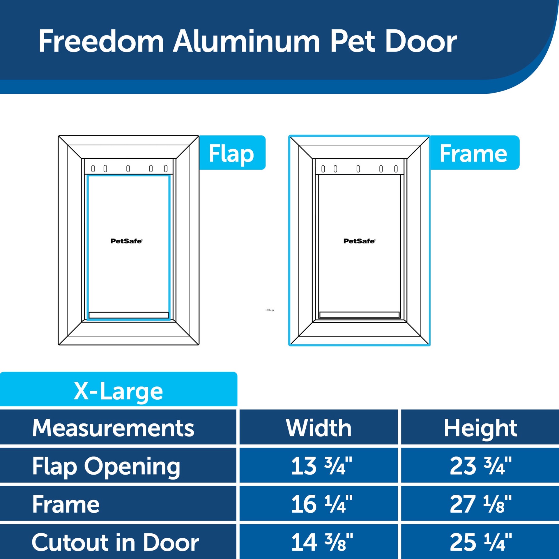 slide 6 of 6, PetSafe White Aluminum Extra large Dog/Cat Door for Entry door, 1 ct