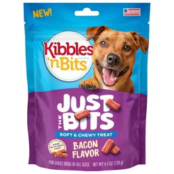 Kibbles 'n Bits Just The Bits Bacon Flavored Dog Treats 4.5 oz