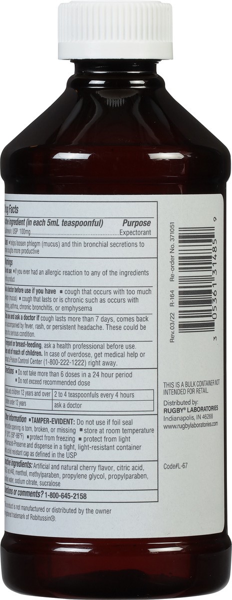 slide 10 of 10, Rugby Chest Congestion Relief, Cherry Menthol Flavor, 16 fl oz