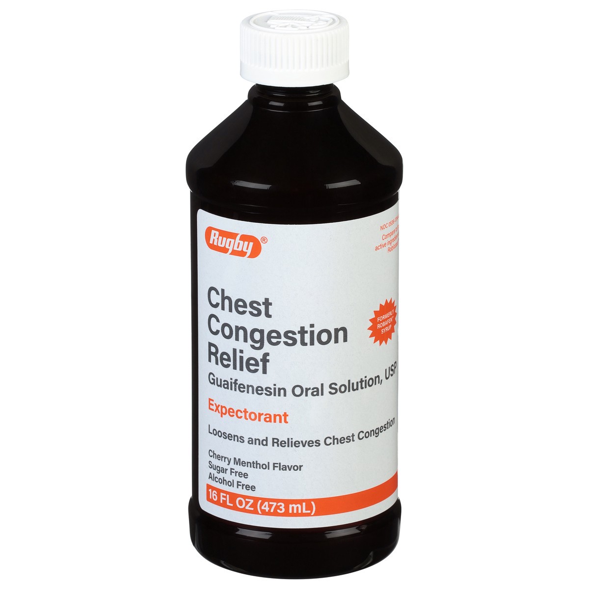 slide 1 of 10, Rugby Chest Congestion Relief, Cherry Menthol Flavor, 16 fl oz