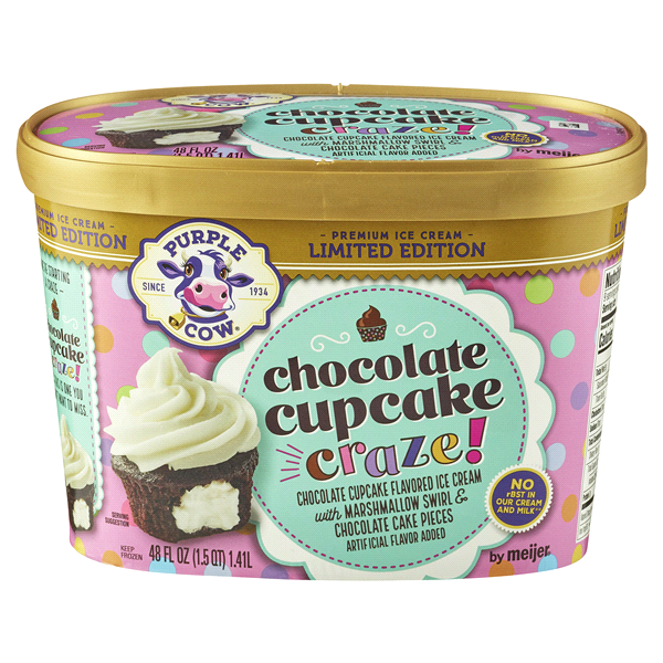 slide 1 of 1, Purple Cow Chocolate Cupcake Craze! Ice Cream, 48 oz