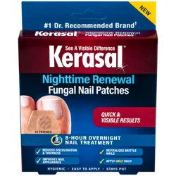 Kerasal Nighttime Renewal Fungal Nail Patches 14 ea