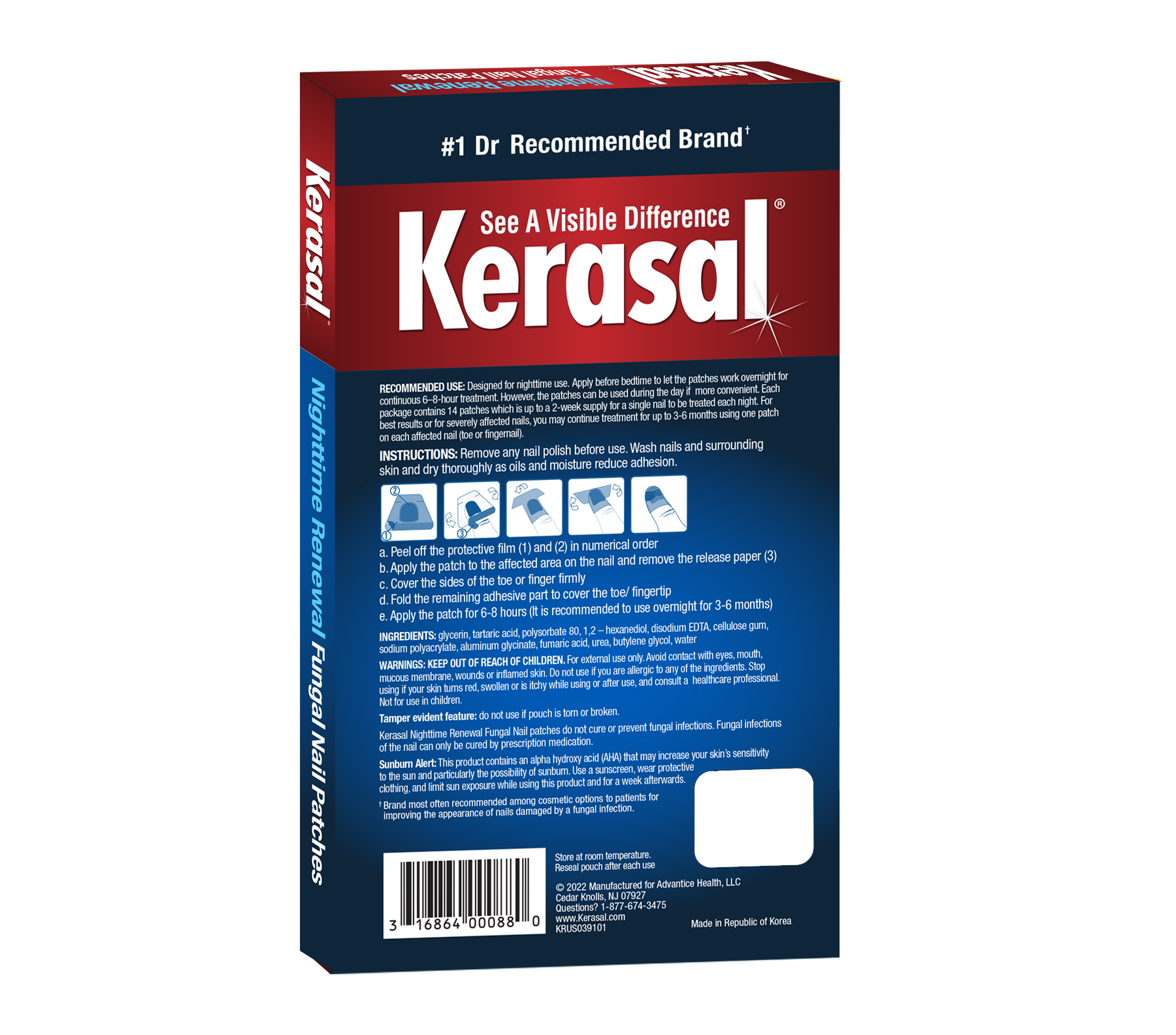 Kerasal Nighttime Renewal Fungal Nail Patches 14 ea 14 ct Shipt