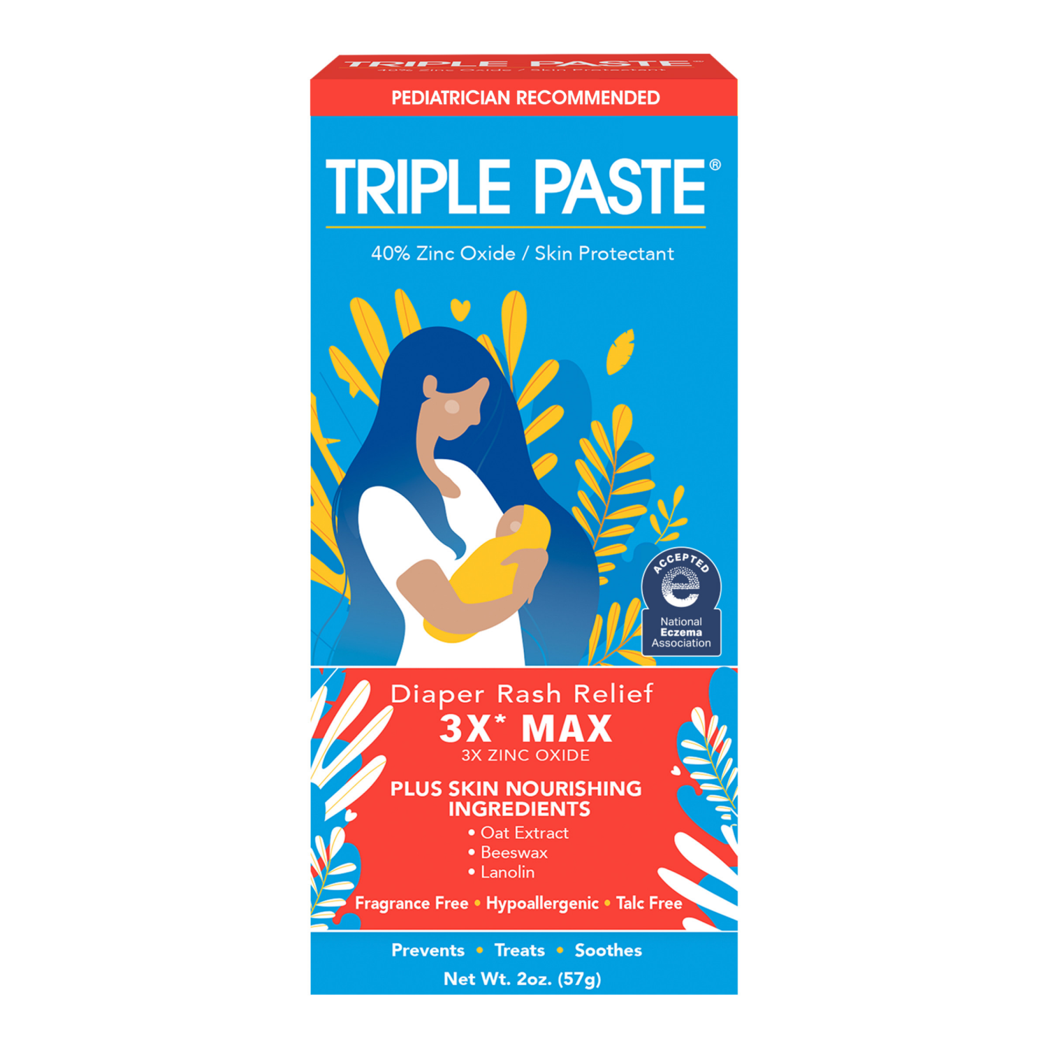 slide 1 of 2, Triple Paste 3x Max Diaper Rash Relief Ointment - 2oz, 2 oz