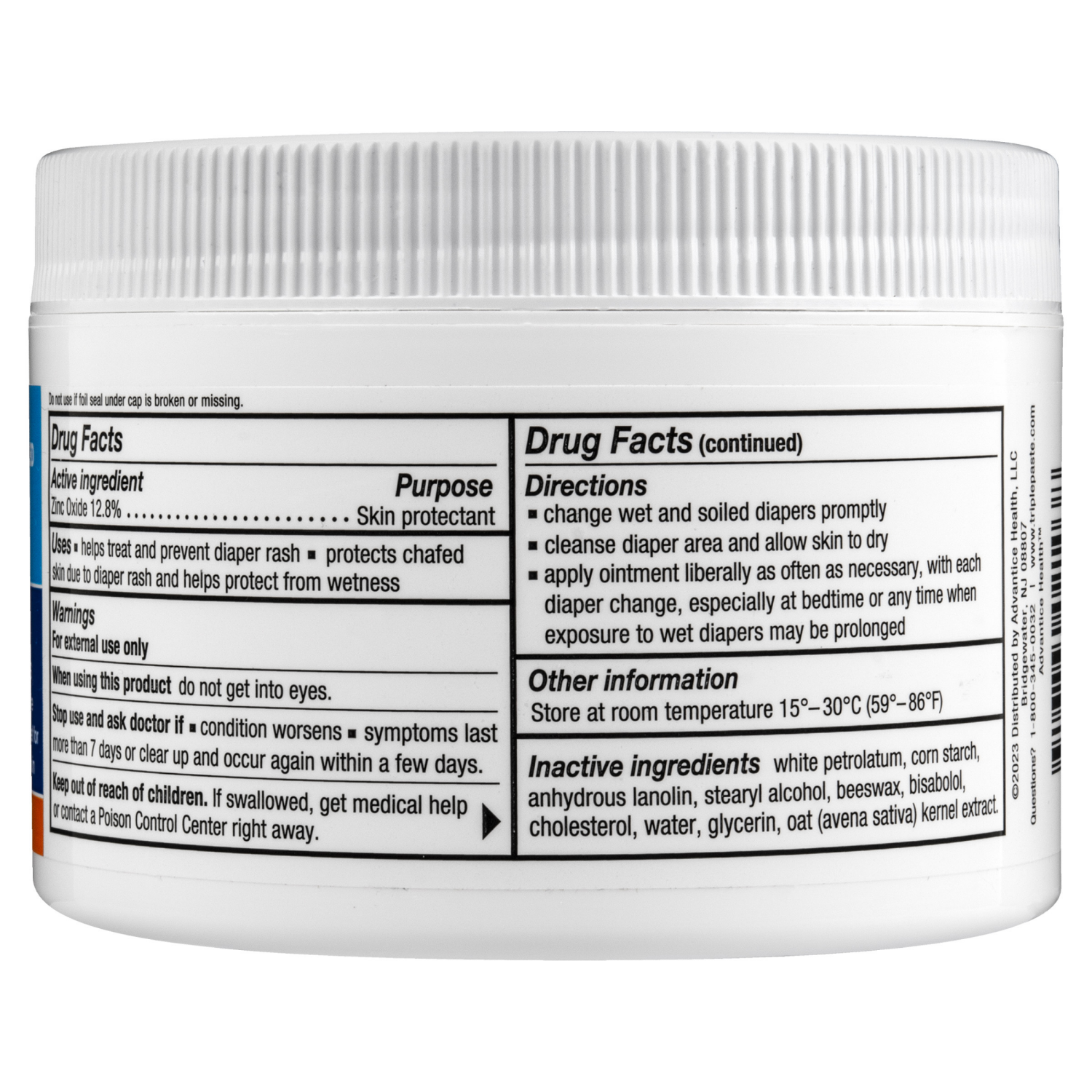 slide 2 of 2, Triple Paste Medicated Ointment for Diaper Rash, 8-Ounce, 8 oz