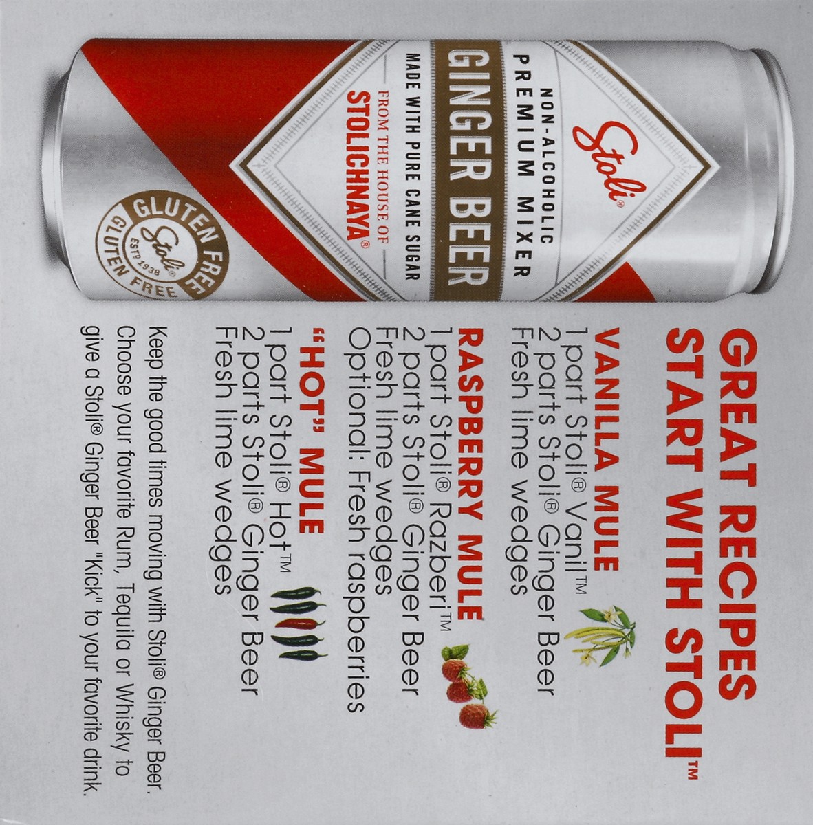 slide 5 of 5, Stoli Ginger Beer Non Alcoholic Mixer, Cans - 4 ct; 8.4 fl oz, 4 ct; 8.4 fl oz