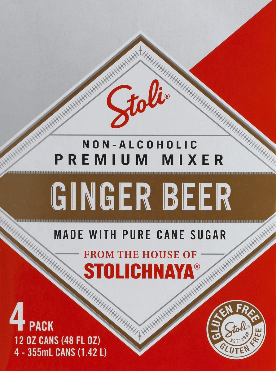 slide 4 of 5, Stoli Ginger Beer Non Alcoholic Mixer, Cans - 4 ct; 8.4 fl oz, 4 ct; 8.4 fl oz