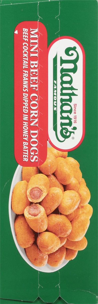 slide 2 of 13, Nathan's Famous Mini Beef Corn Dogs 24 oz, 24 oz