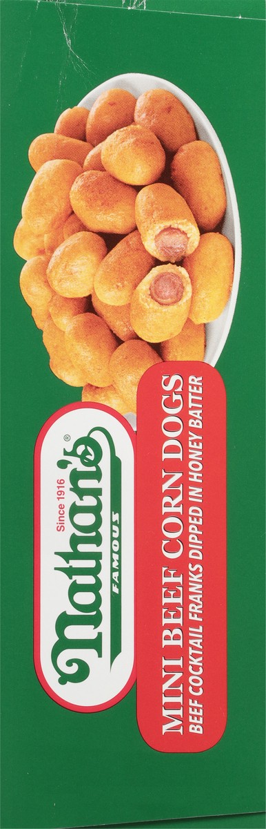 slide 3 of 13, Nathan's Famous Mini Beef Corn Dogs 24 oz, 24 oz
