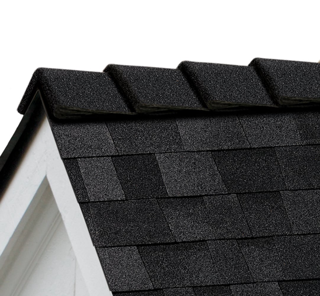 slide 1 of 6, Owens Corning DecoRidge Onyx Black Hip Ridge Roof Shingles ( 20-lin ft per Bundle ), 1 ct