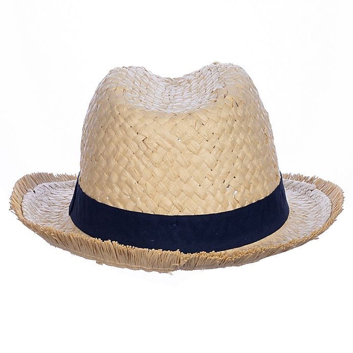 slide 4 of 4, Nolan Originals Toddler paper straw frayed edge fedora hat, 1 ct