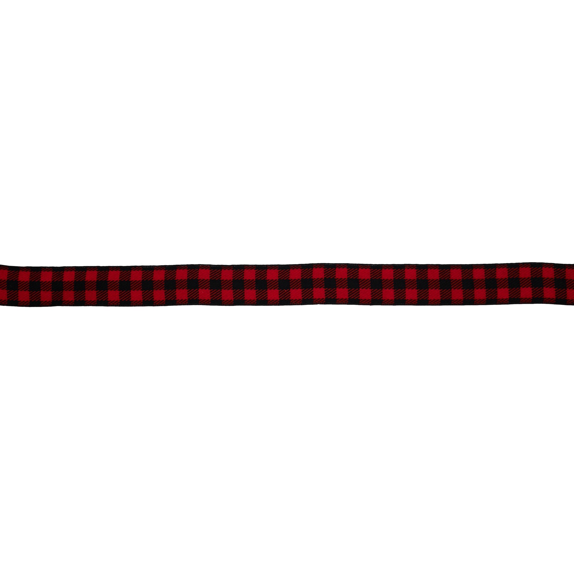slide 2 of 3, 7/8" X 30ft. Red & Black Buffalo Check Wired Ribbon By Celebrate It, 7/8 in x 30 ft
