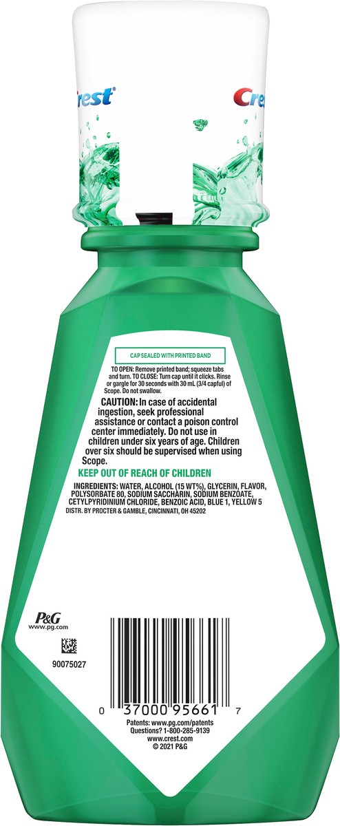 slide 4 of 7, Crest Scope Classic Mouthwash, Original Mint, 500mL, 16.9 fl oz