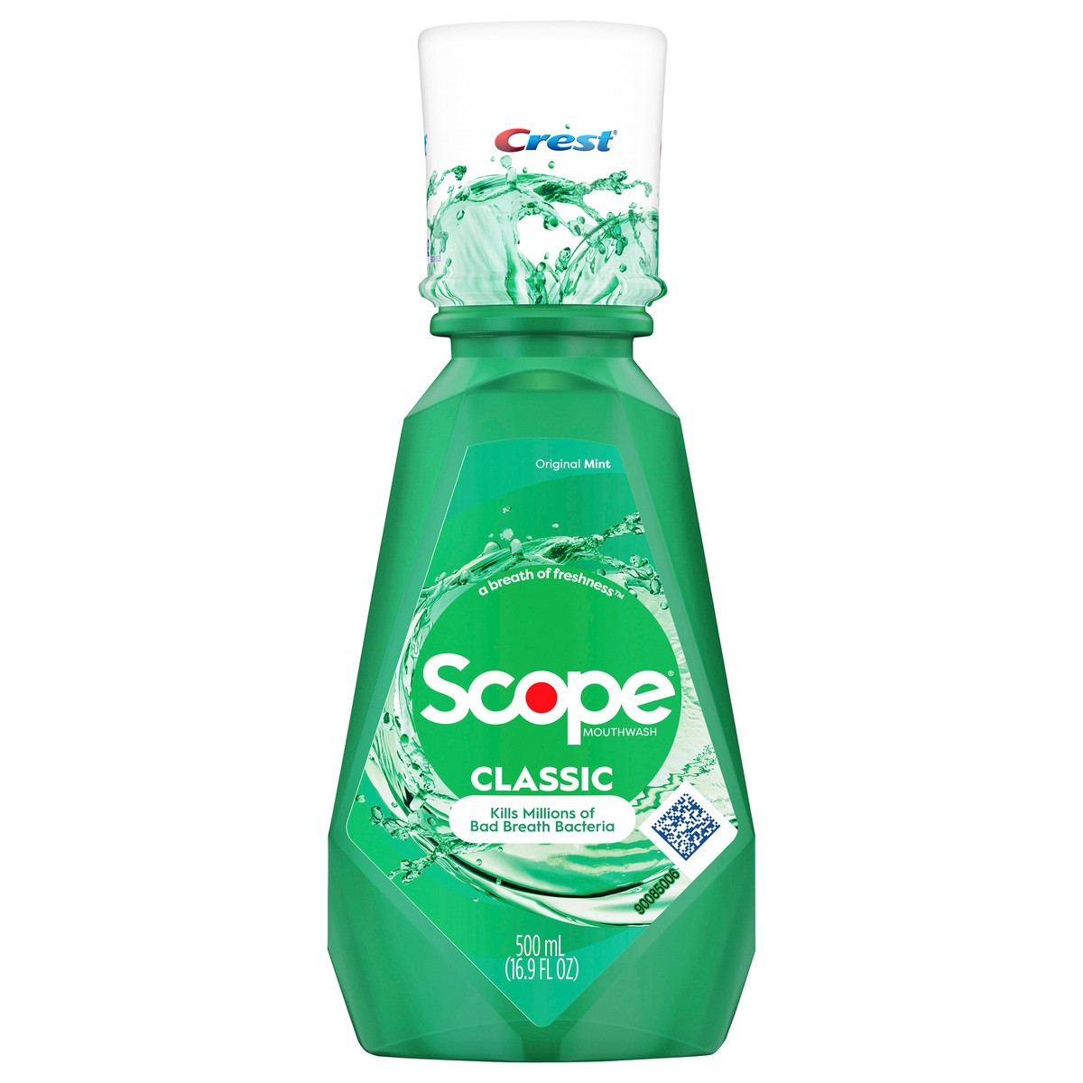 slide 7 of 7, Crest Scope Classic Mouthwash, Original Mint, 500mL, 16.9 fl oz