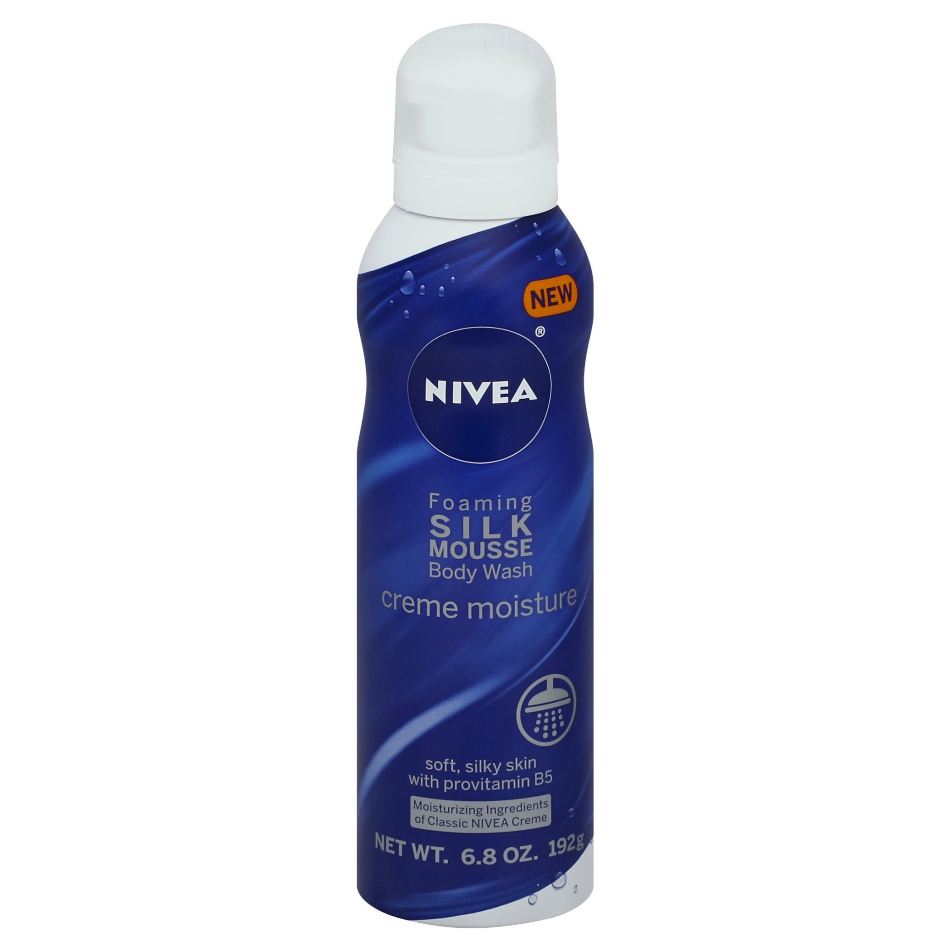 slide 1 of 5, Nivea Foaming Silk Mousse Body Wash, 6.8 oz