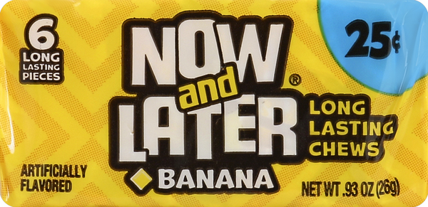 slide 1 of 1, Now & Later Chews Banana, 1 ct