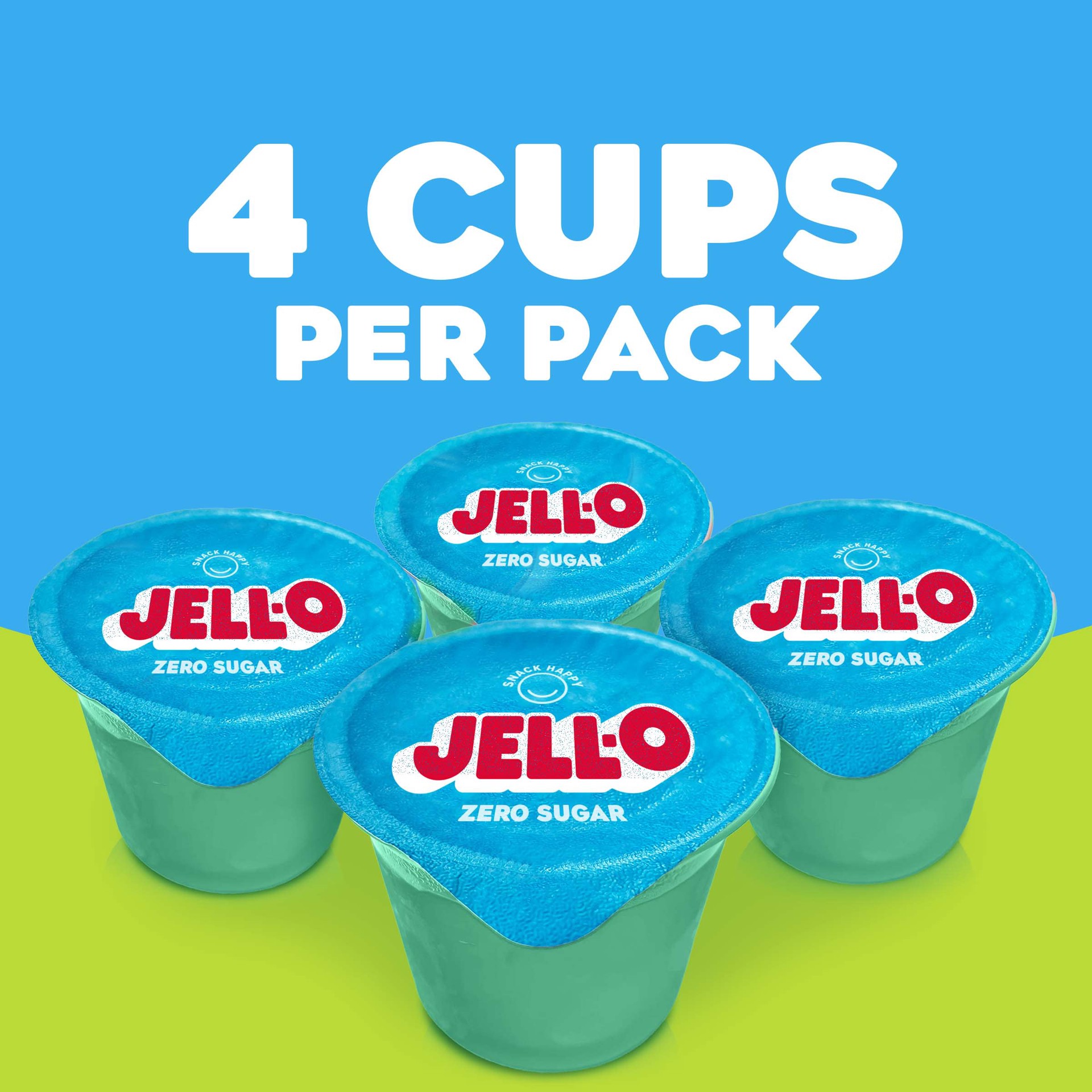 slide 5 of 5, Jell-O Lemon-Lime Artificially Flavored Zero Sugar Ready-to-Eat Gelatin Snack Cups, 4 ct Cups, 12.5 oz