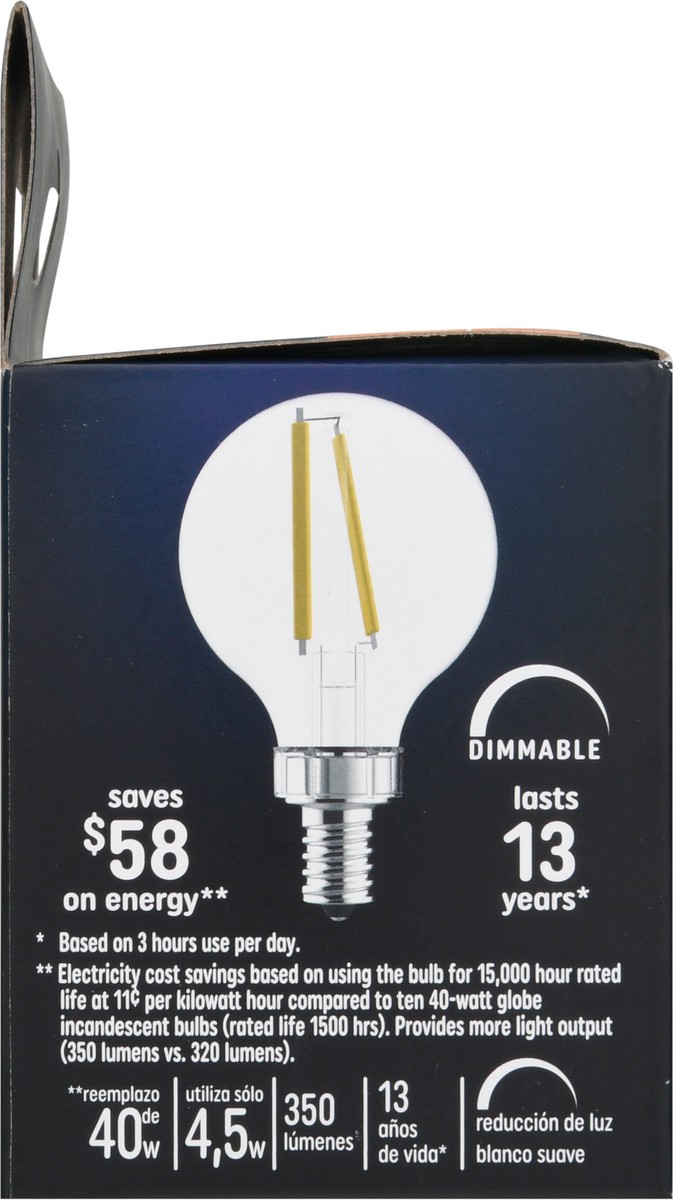 slide 6 of 12, GE 4.5 Watts Soft White Decorative LED Light Bulbs 2 Pack, 2 ct