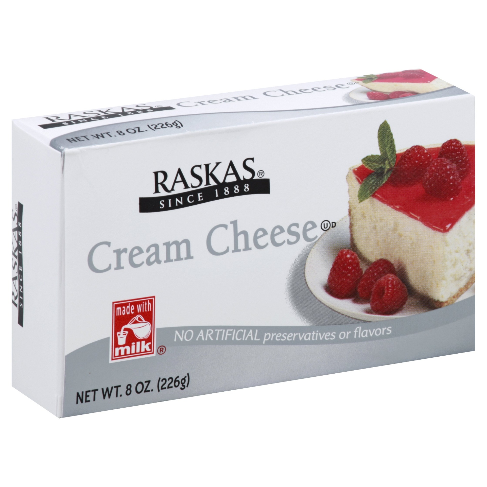 slide 1 of 1, Raskas Cream Cheese, 8 oz