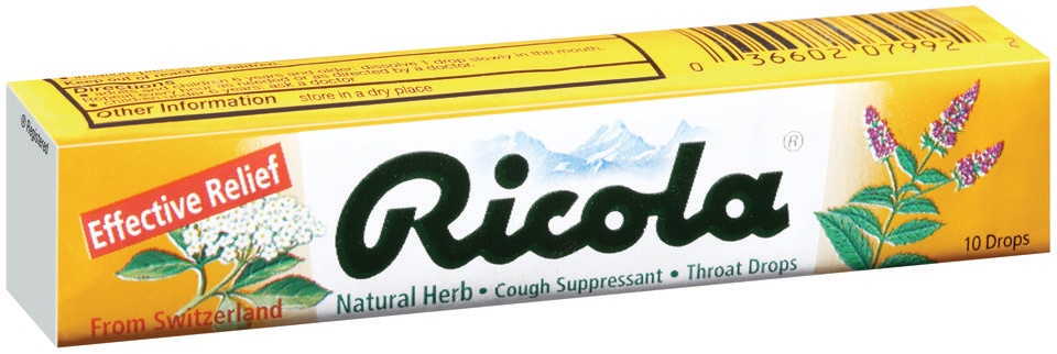 slide 2 of 3, Ricola Natural Herb Cough Suppressant Throat Drops, 10 ct