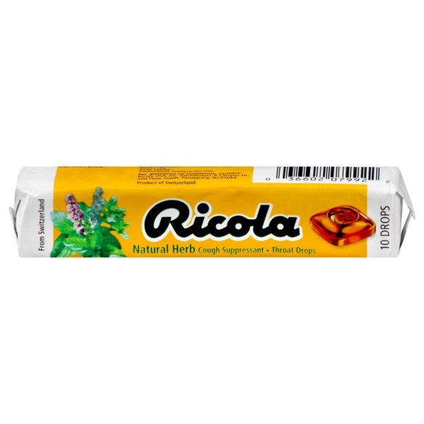 slide 1 of 3, Ricola Natural Herb Cough Suppressant Throat Drops, 10 ct