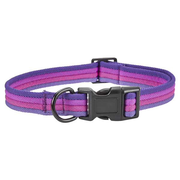 slide 1 of 1, Meijer Pet Collar Bright Purple Triple Grid, Medium, MED