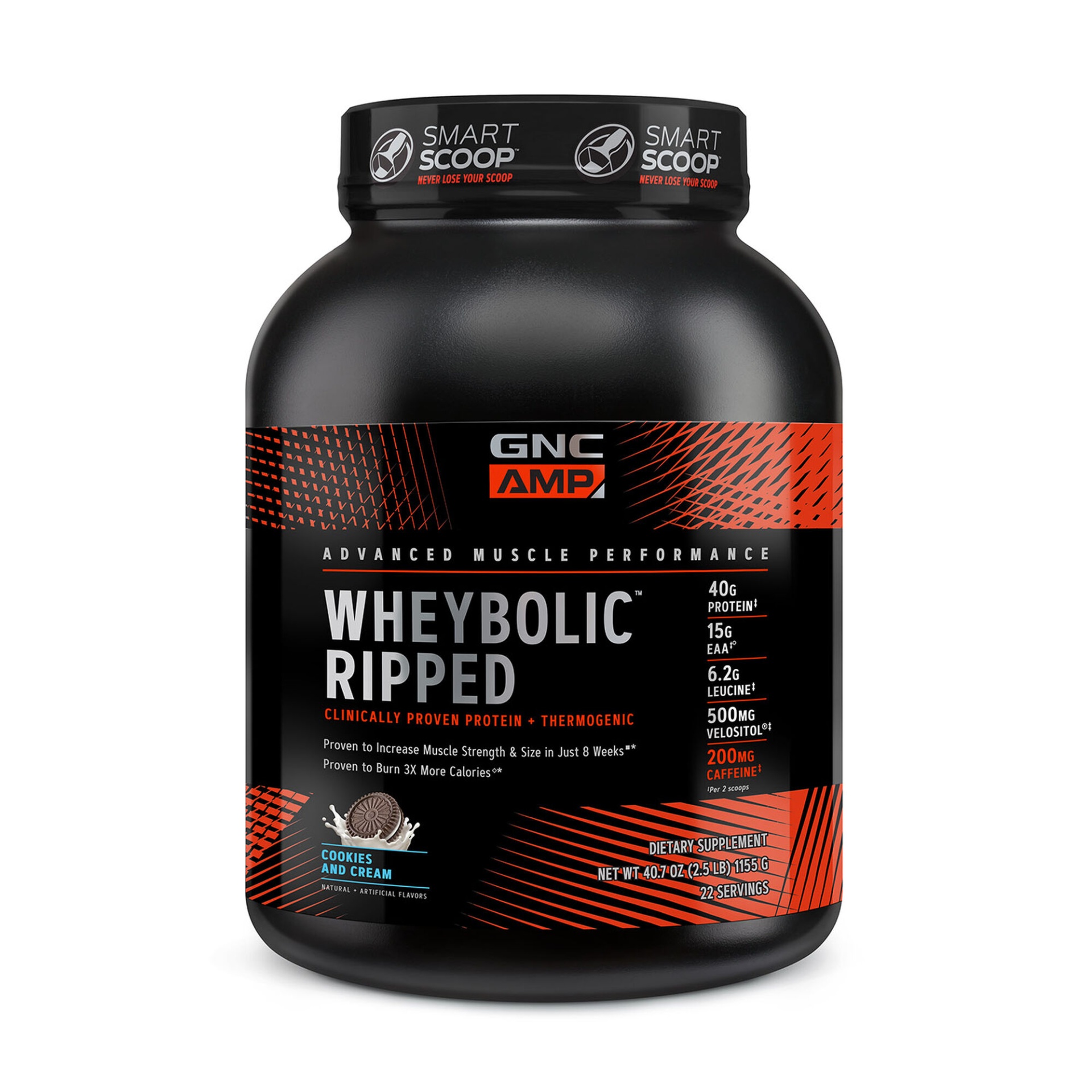 slide 1 of 1, GNC AMP Wheybolic Ripped - Cookies and Cream, 1 ct