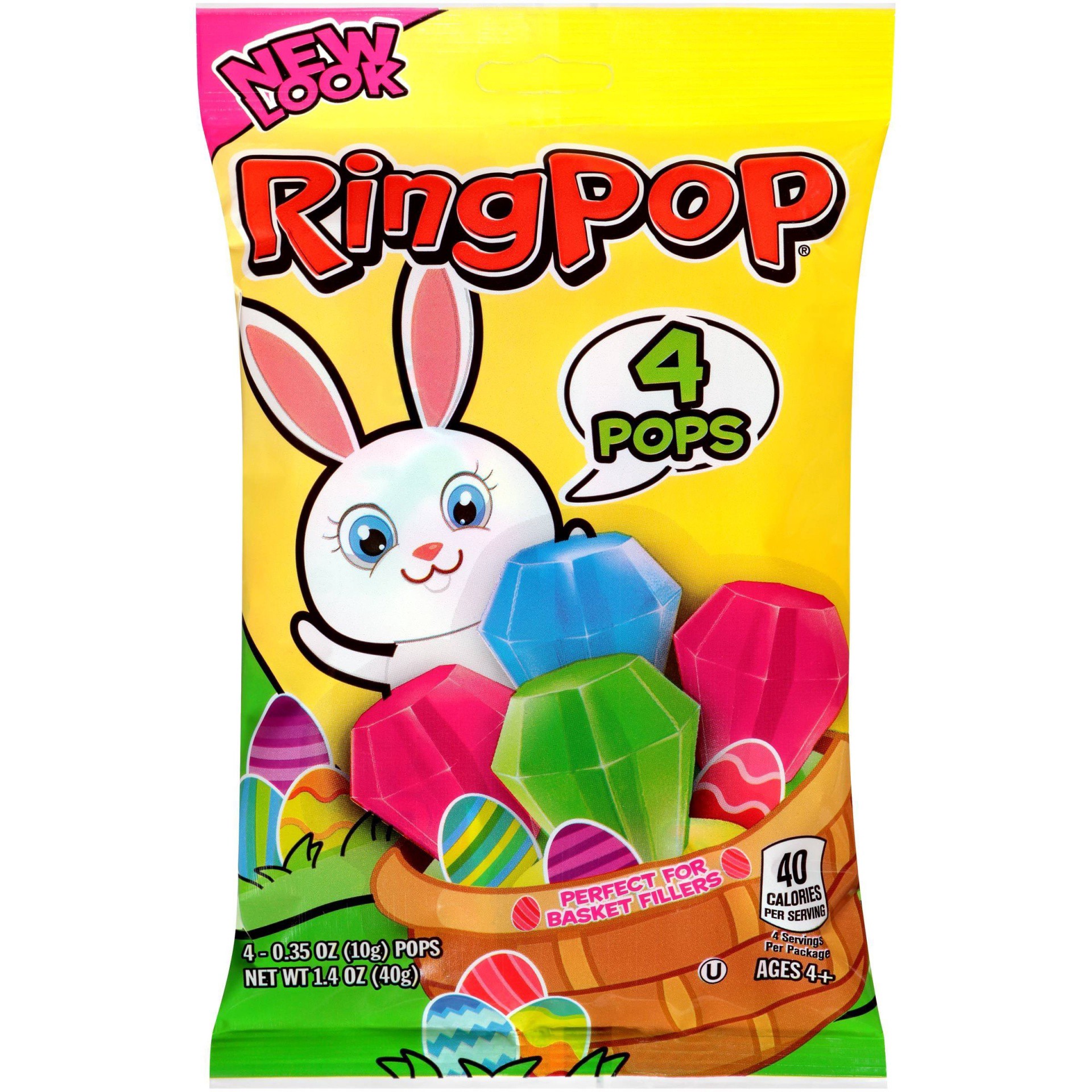slide 1 of 2, Ring Pop Easter Ring Pop Bag, 4 ct; 1.4 oz