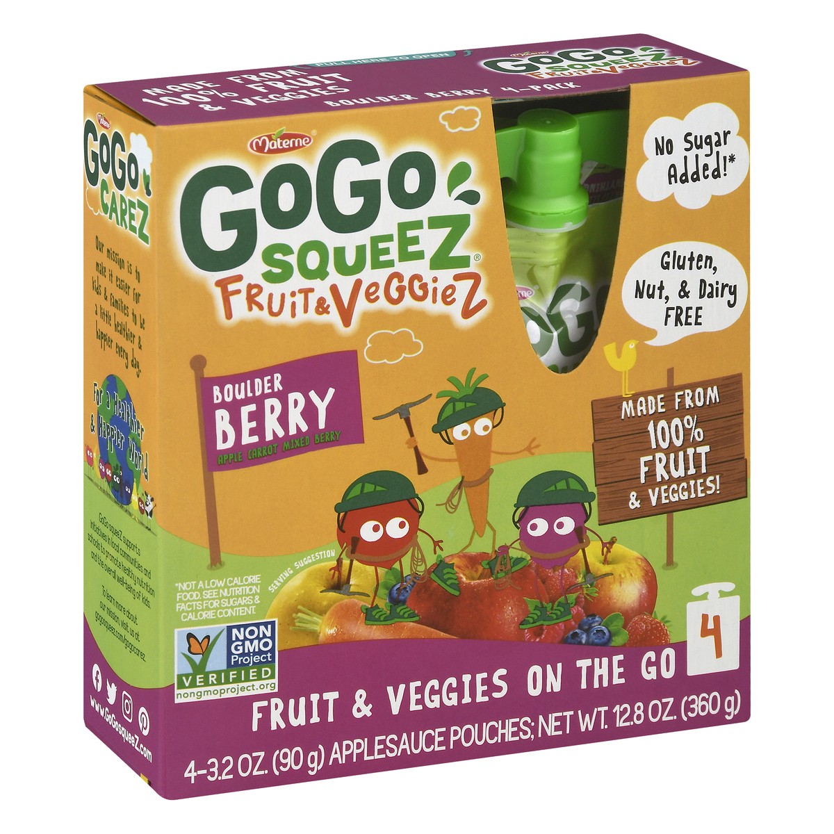 slide 11 of 12, Gogo Squeez Berry Fruit On The Go 4Pk, 12.8 oz