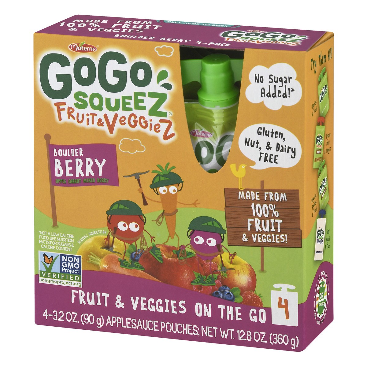 slide 10 of 12, Gogo Squeez Berry Fruit On The Go 4Pk, 12.8 oz