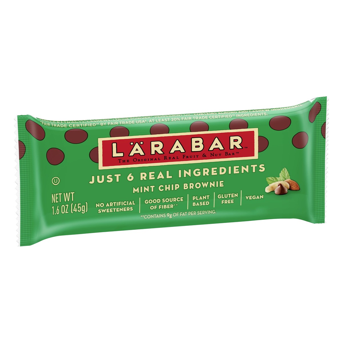 slide 2 of 9, LÄRABAR(tm) Mint Chip Brownie Fruit & Nut Bars, 1.6 oz