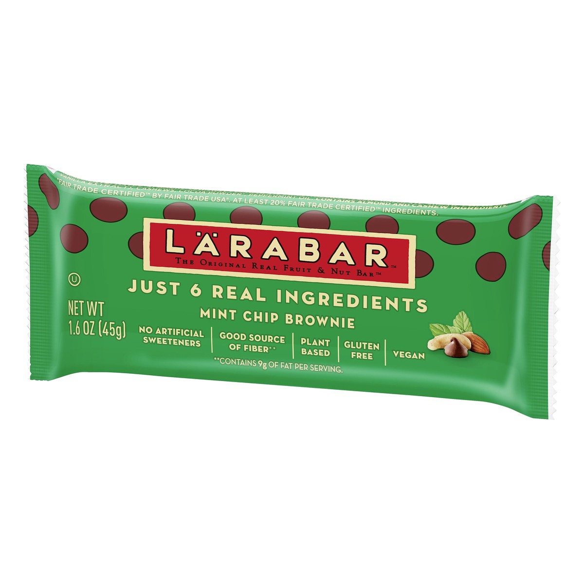 slide 3 of 9, LÄRABAR(tm) Mint Chip Brownie Fruit & Nut Bars, 1.6 oz