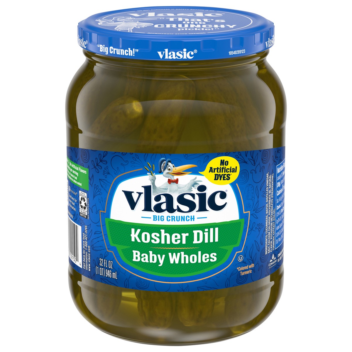 slide 1 of 7, Vlasic Baby Whole Kosher Dill Pickles - 32 fl oz, 32 fl oz