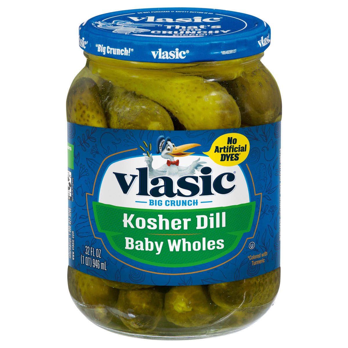 slide 1 of 7, Vlasic Kosher Dill Baby Whole Pickles, Keto Friendly, 32 fl. oz., 32 fl oz