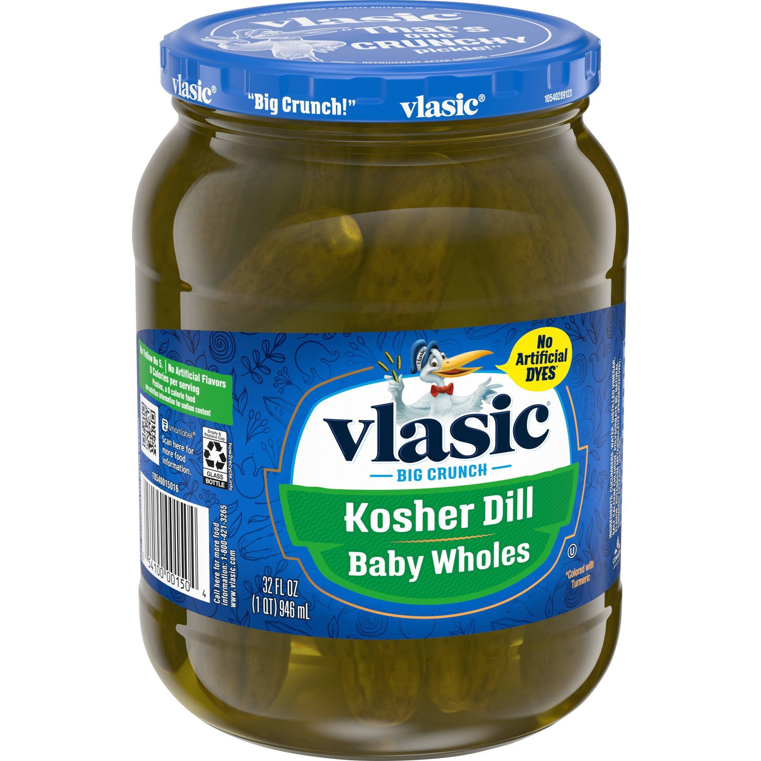 slide 2 of 7, Vlasic Baby Whole Kosher Dill Pickles - 32 fl oz, 32 fl oz