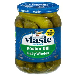 Vlasic Kosher Dill Baby Whole Pickles, Keto Friendly, 32 fl. oz.