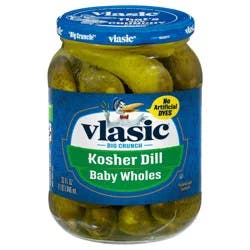 Vlasic Kosher Dill Baby Whole Pickles, Keto Friendly, 32 fl. oz.