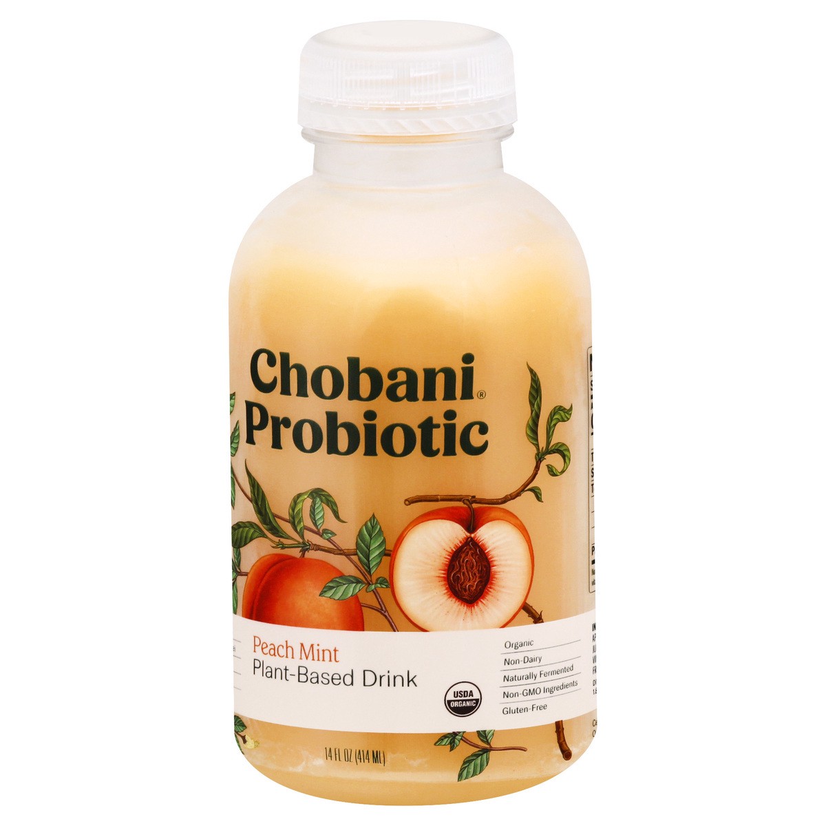 slide 3 of 9, Chobani Peach Probiotic Plant Based Drink, 14 fl oz