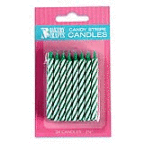 slide 1 of 1, Cake Mate Candles Spiral Green, 24 ct
