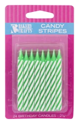 Cake Mate Spiral Candles Green